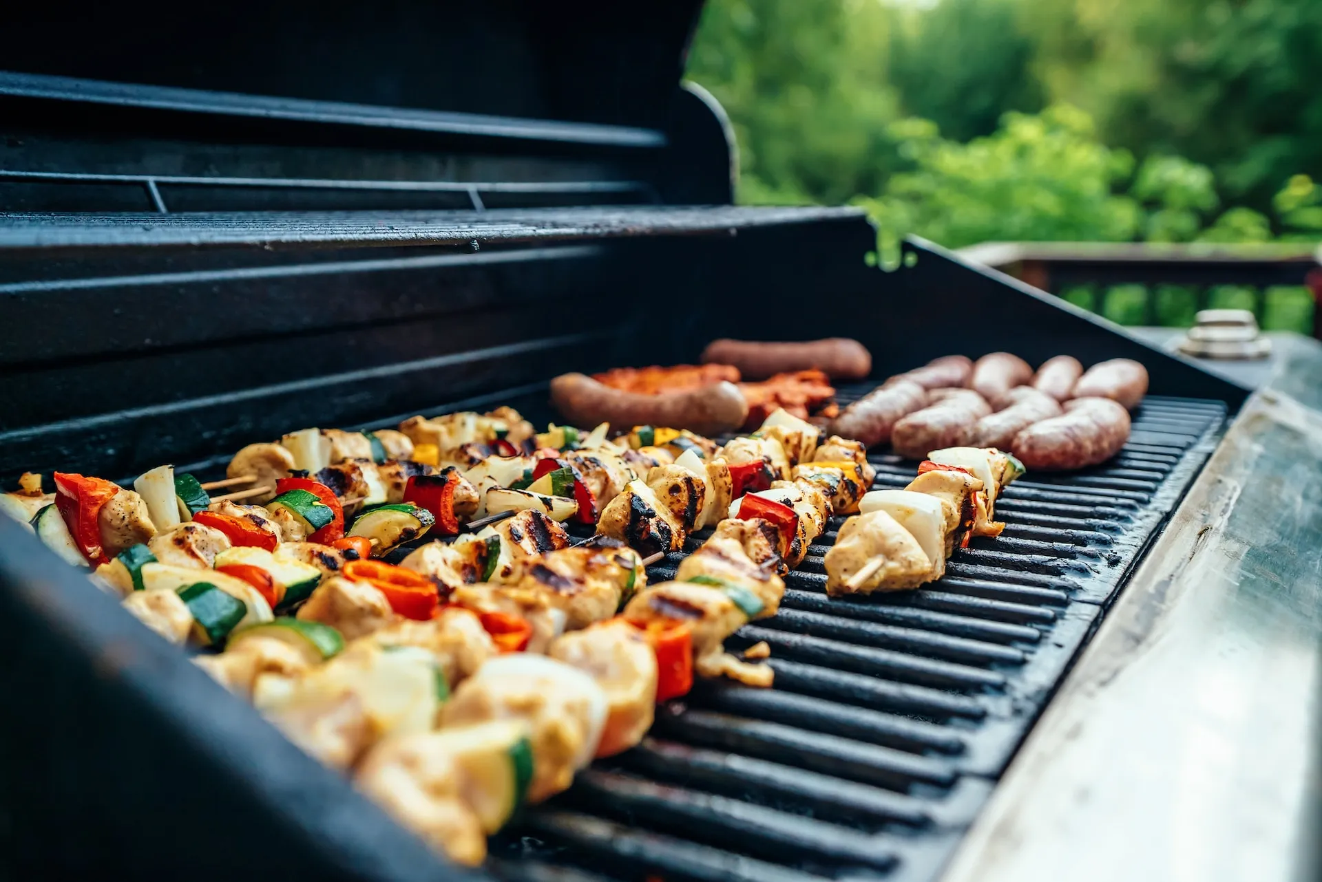 A BBQ with a selection of meat