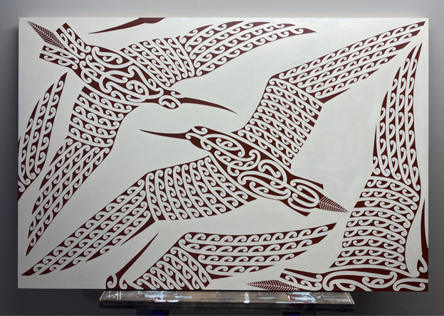 Te Rerenga Kuaka (2021), Acrylic on board, 1000x1500mm.