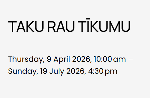 TAKU RAU TĪKUMU