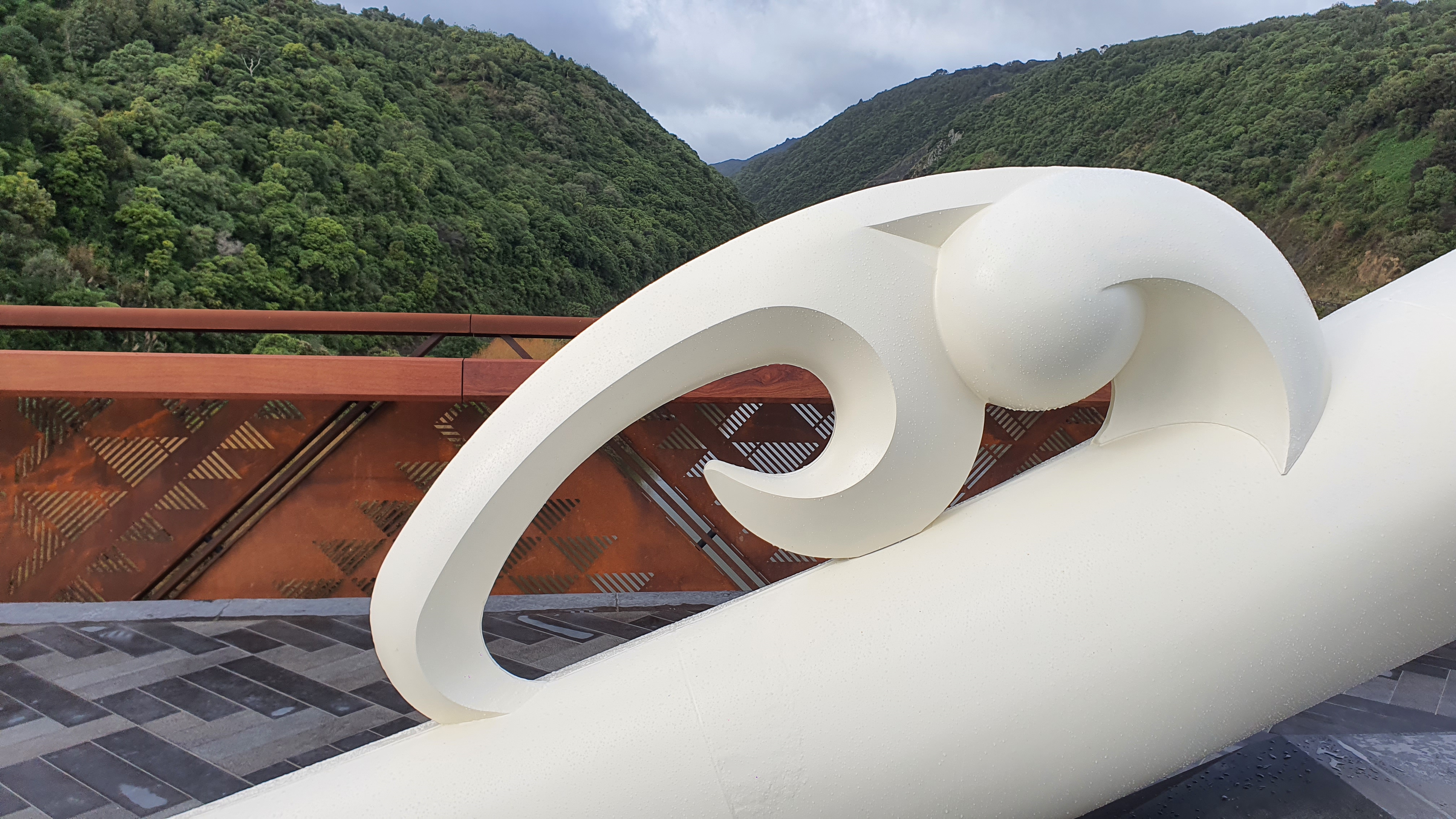  image (detail) of Tuia Te Maunga (2025), Parahaki Bridge 📷 Virginia Warbrick