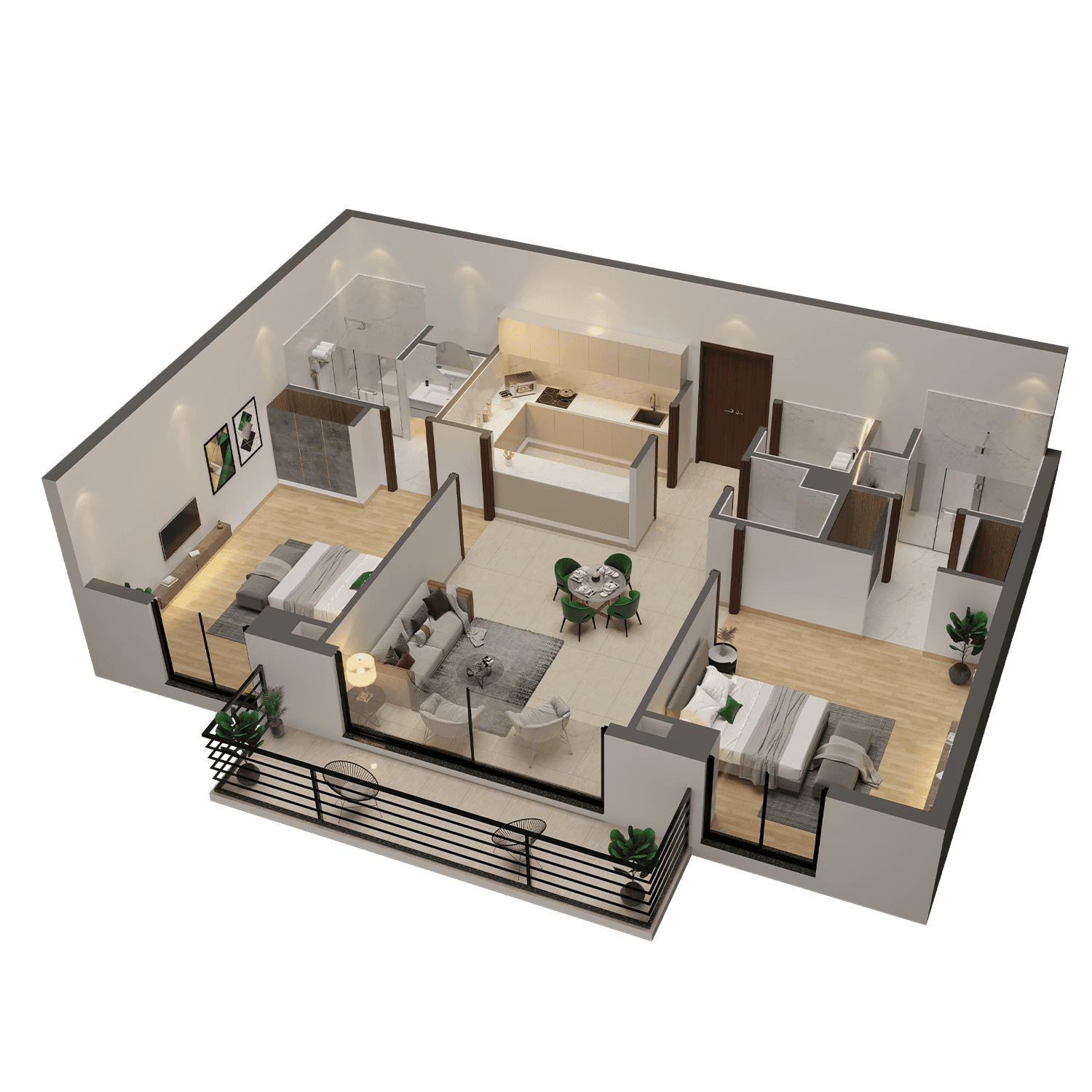 2 Bedroom Apartment floor plan