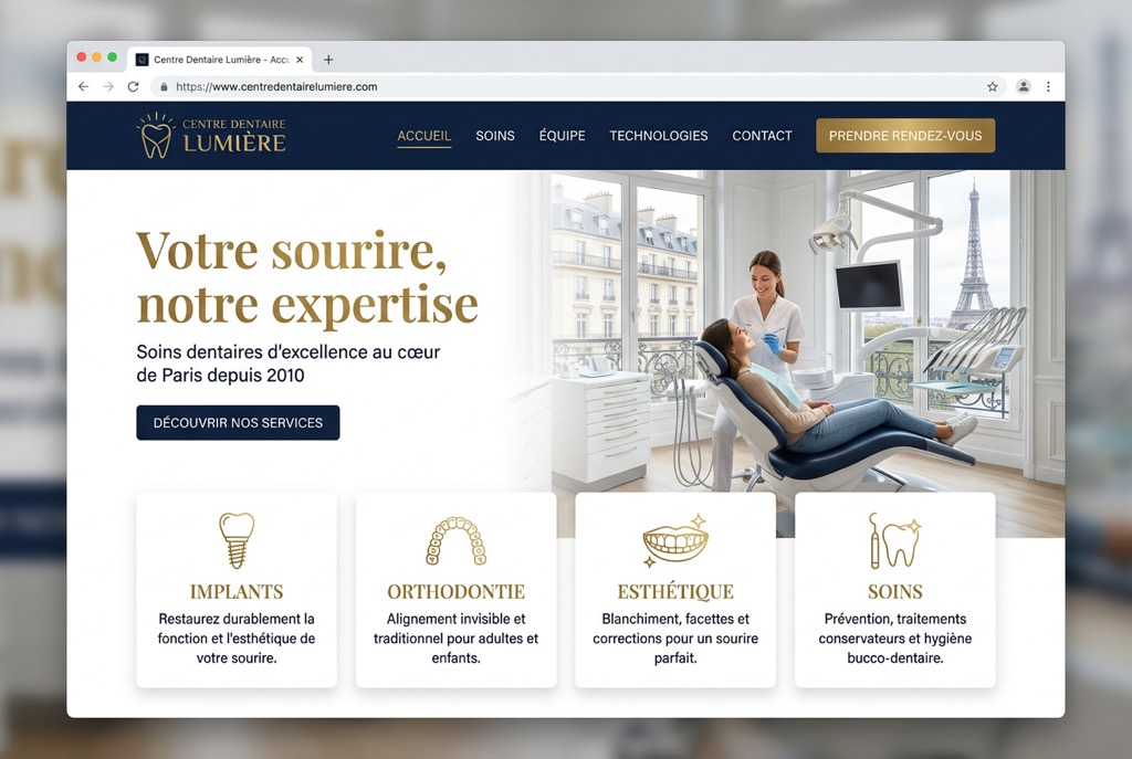 Site internet Centre Dentaire Lumière