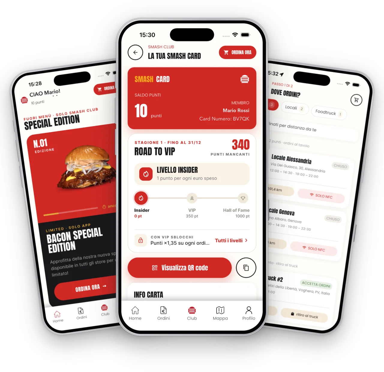 App Buonovero: menù e offerte, Smash Card e dove ordinare