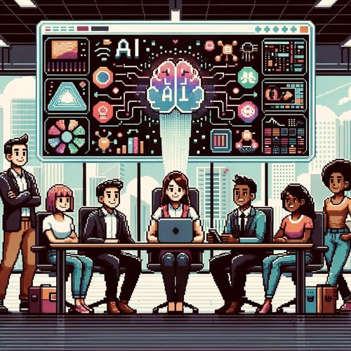 A team working on an AI consulting project.