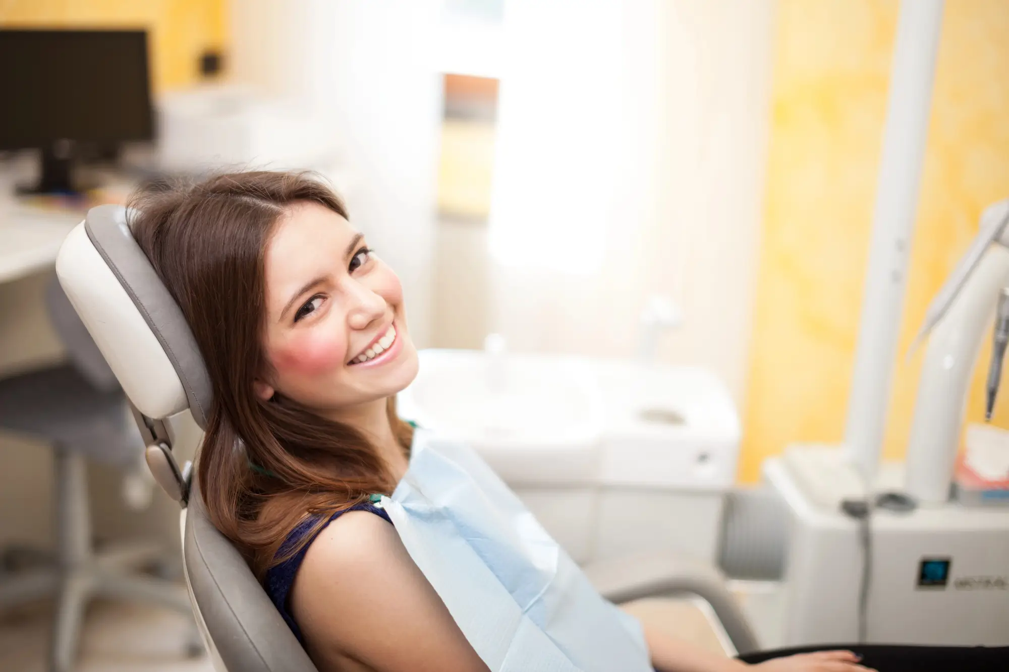 Woman visiting an affordable dentist in Clearwater, FL.