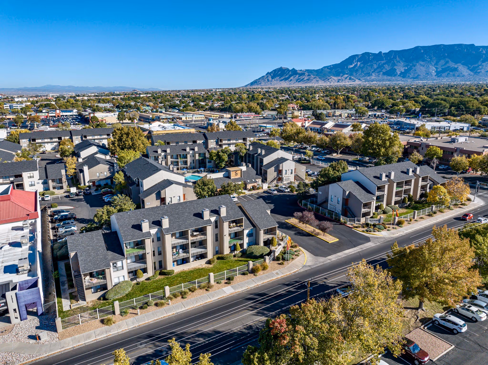 Aerial view of property