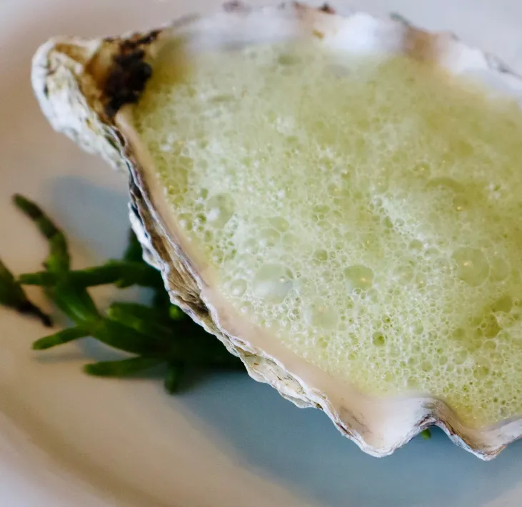 Présentation d'une assiette Hôtel Chais Monnet & Spa Cognac