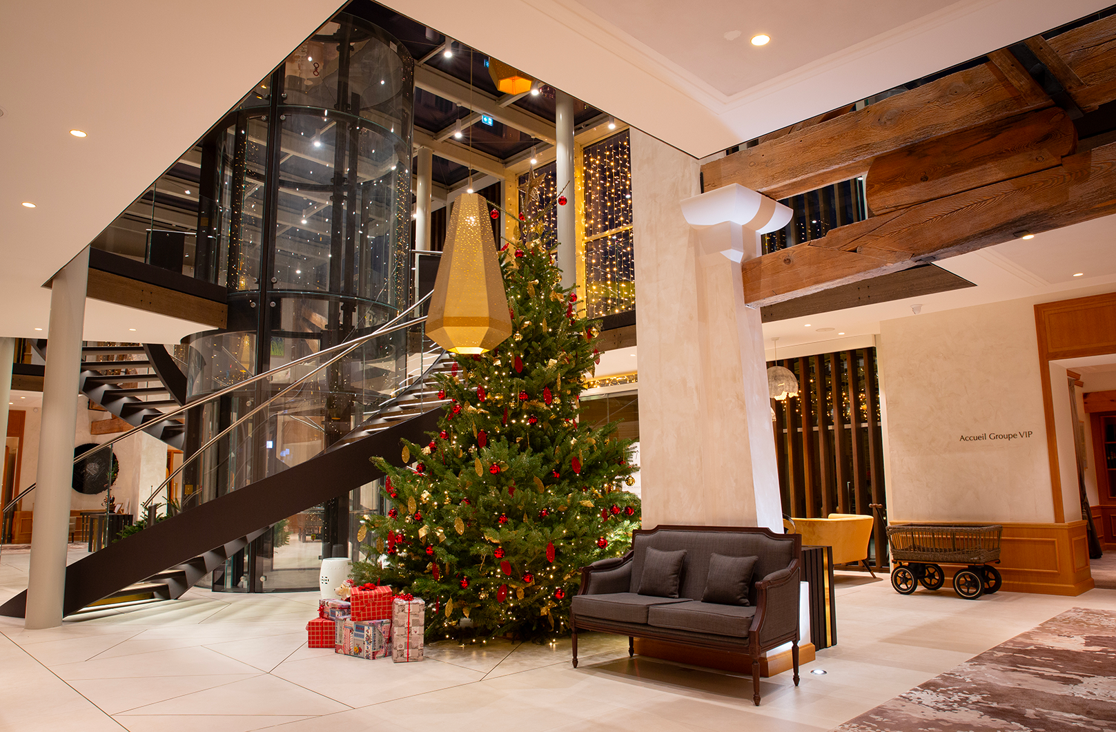 Lobby during the festive season