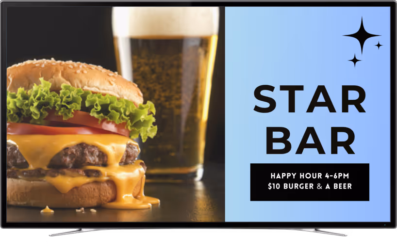 Insert promo slides into any your menu carousel with Taplist.io