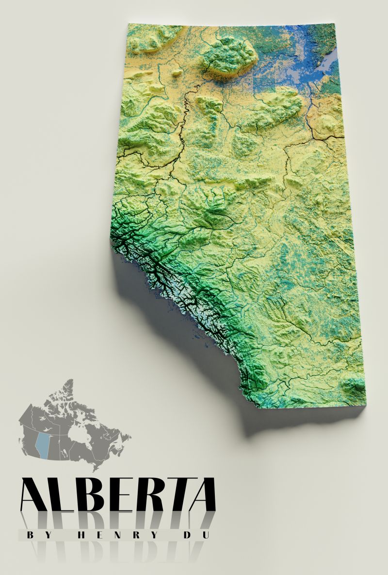 Result blender relief map