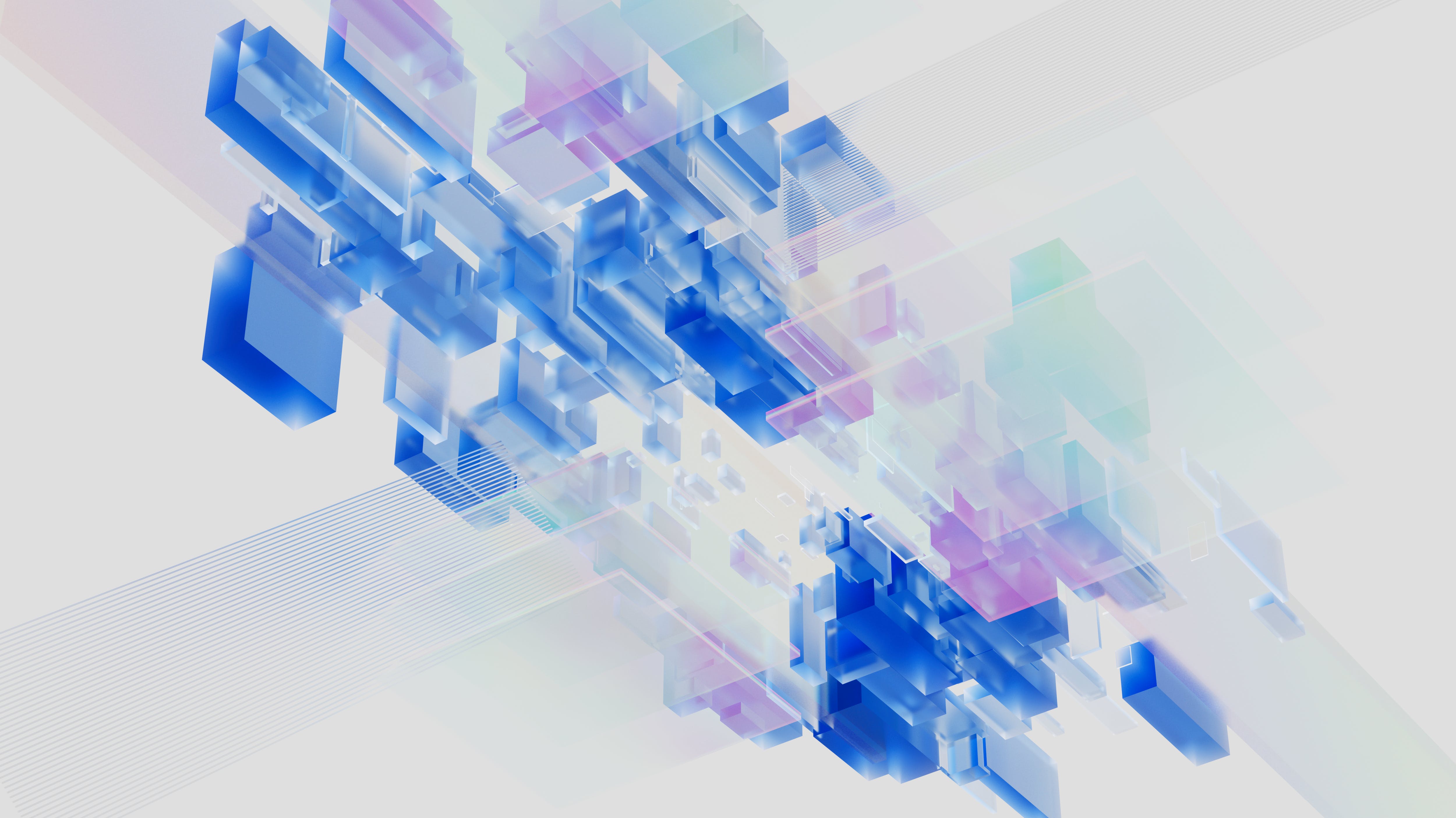 Abstract geometric boxes shape