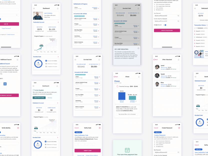 A set of app ui screens for Beyond finance app.