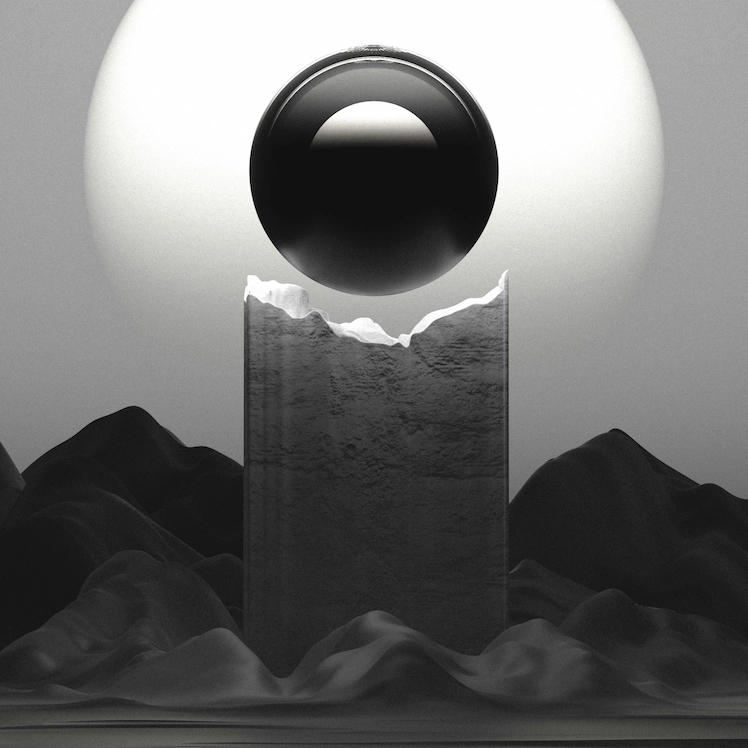Black and white image with magnet visualization