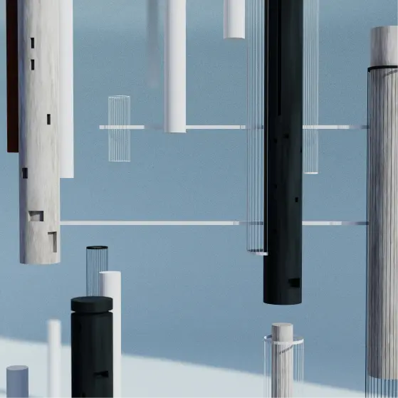 tall building abstract illustration