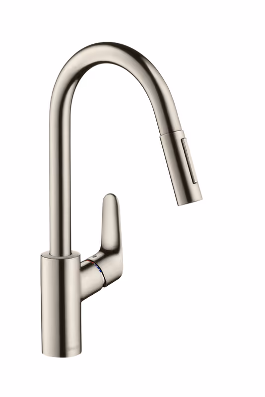 hansgrohe Focus køkkenarmatur med udtrækstud. Rustfri