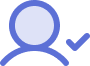 user icon with checkmark
