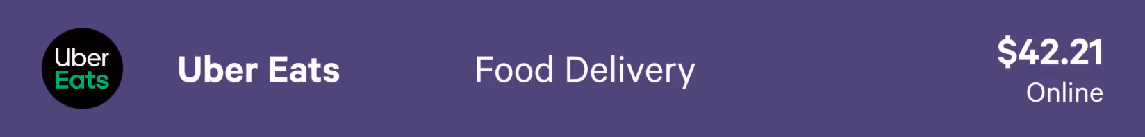 Uber Eats - Food Delivery Transaction