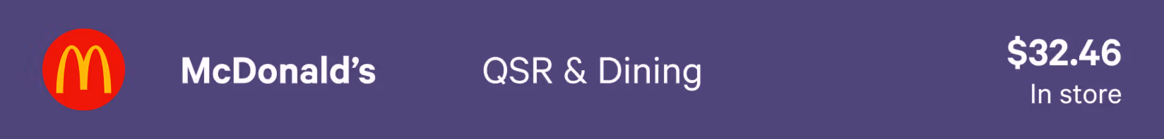 McDonald's - QSR & Dining Transaction