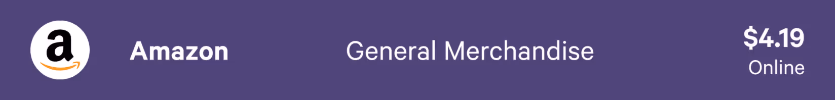 Amazon - General Merchandise Transaction