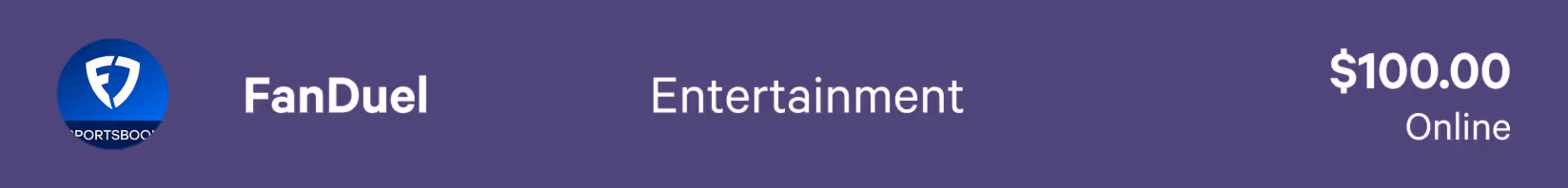 FanDuel - Entertainment Transaction