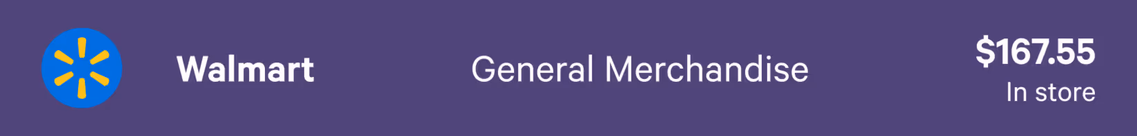 Walmart - General Merchandise Transaction