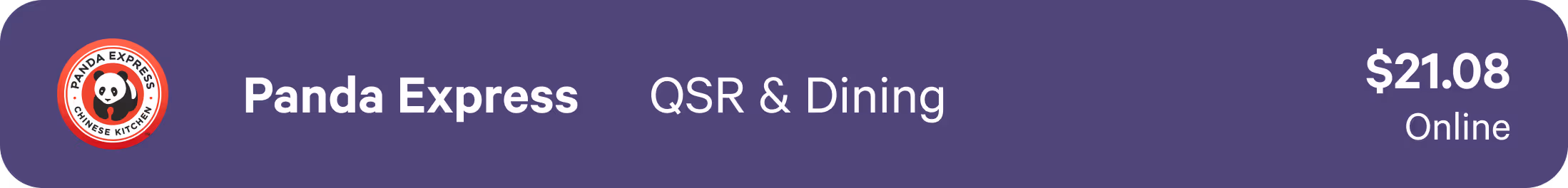 Panda Express purchase