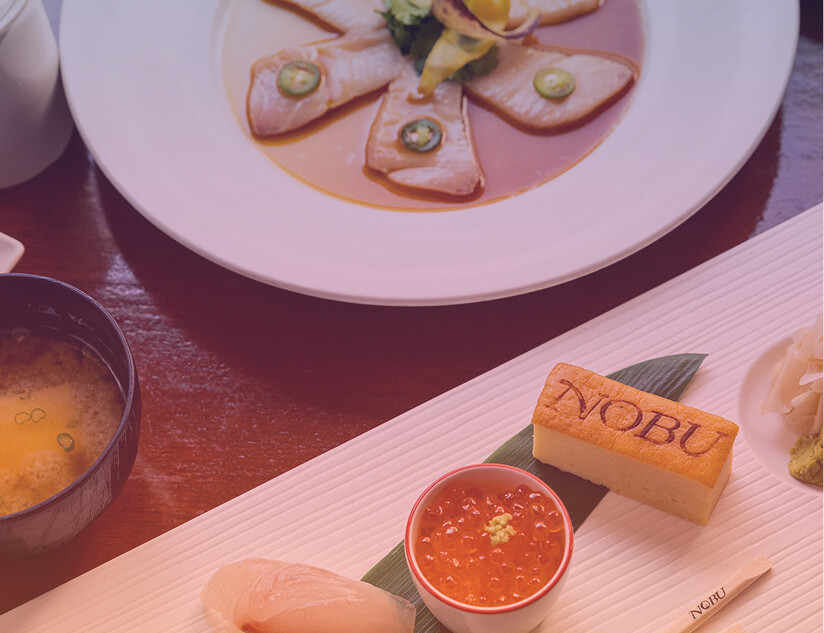 plates food on table