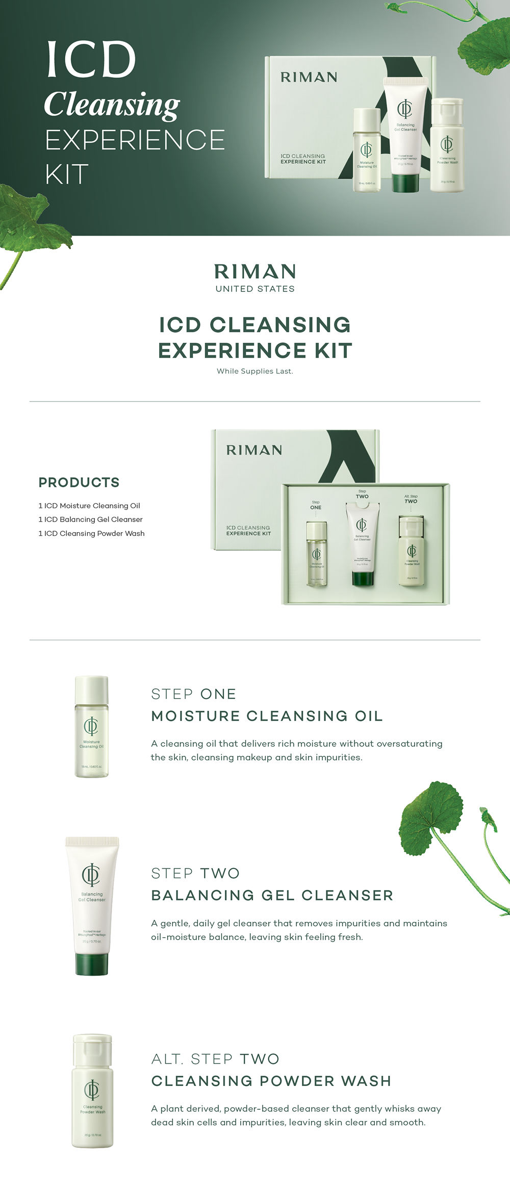 ICD Cleansing Experience Kit (3 Items)