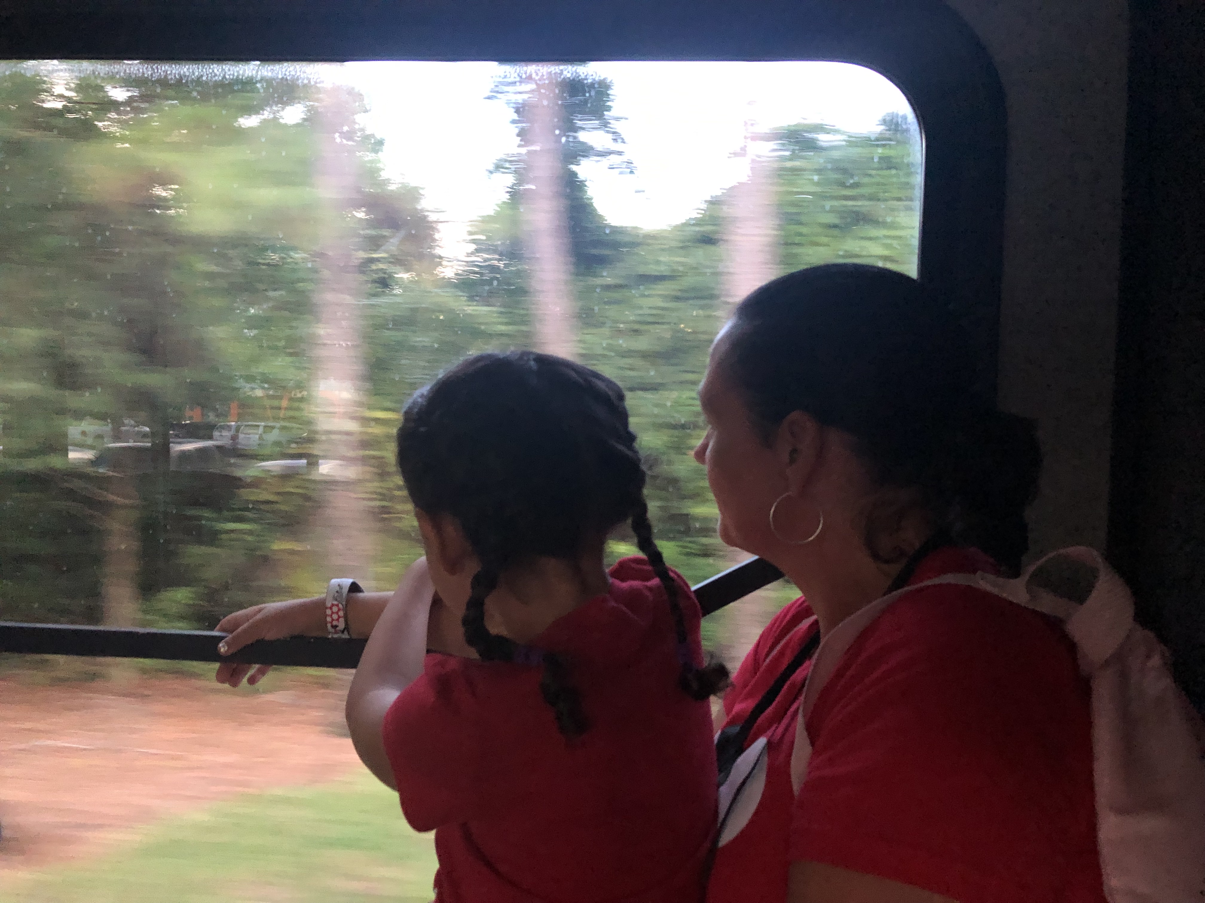 Mother and daughter enjoying a safari ride