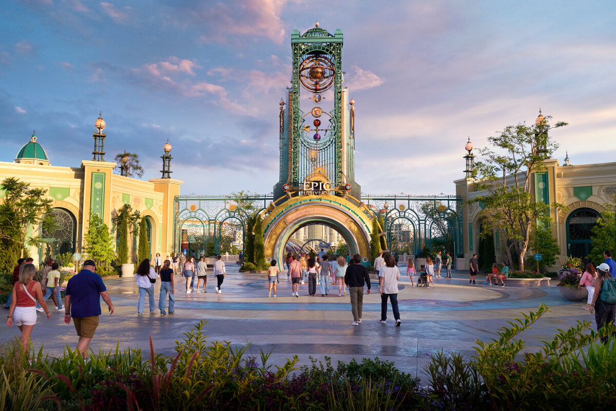 Universal Epic Universe Chronos entrance portal