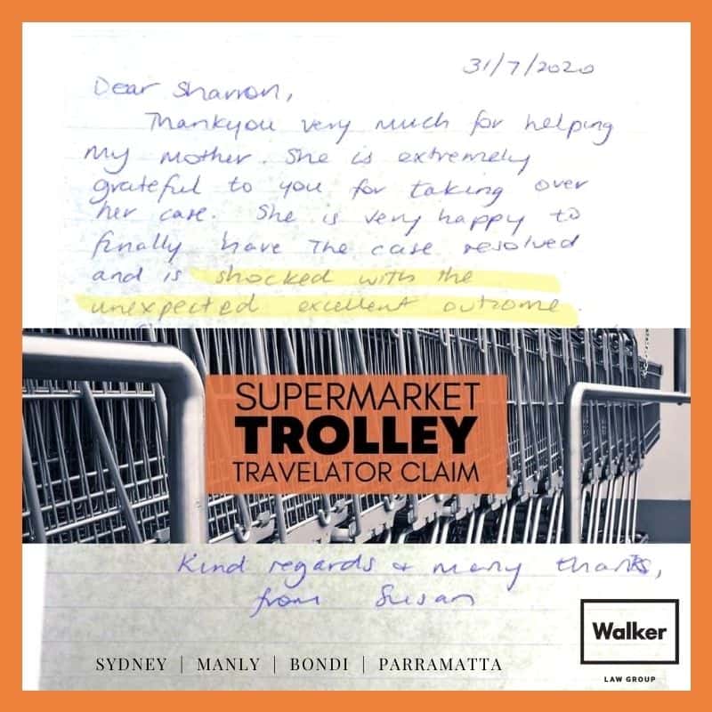 Supermarket injury trolley northern beaches