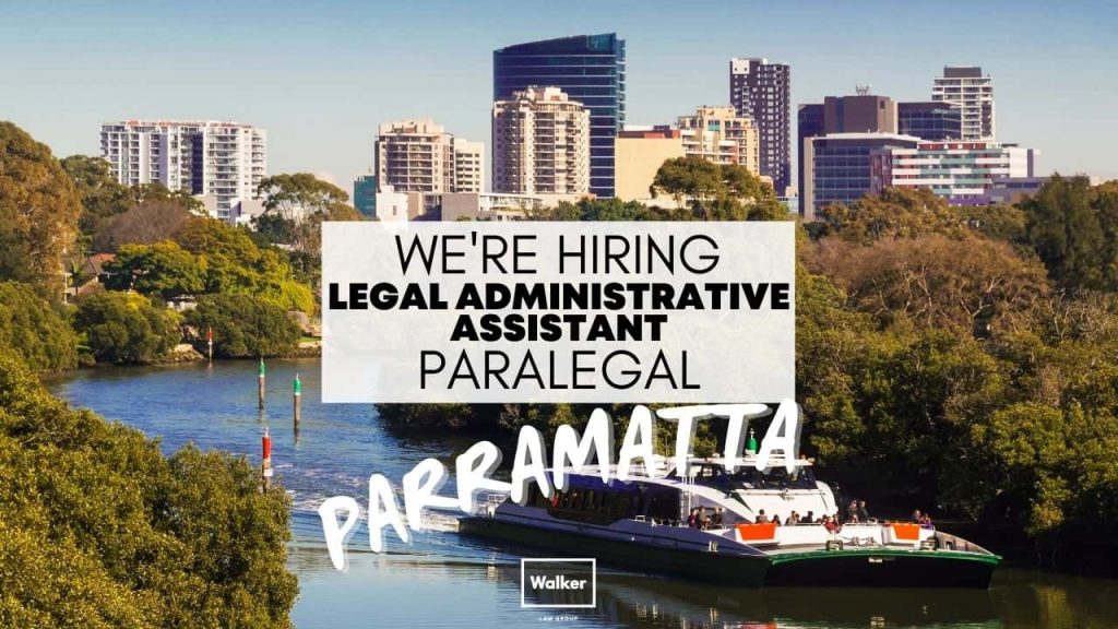 parramatta paralegal legal assistant position available