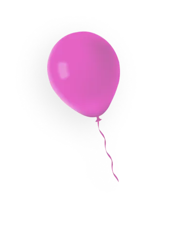 Pink balloon floating in the air