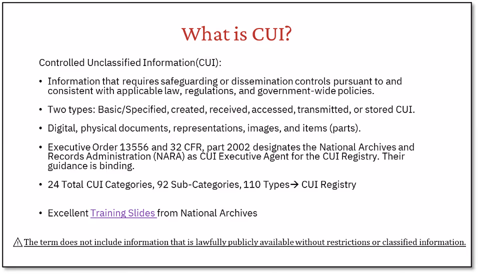 What is CUI?