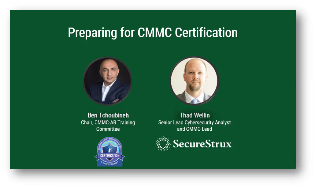 Webinar Speakers, Ben Tchoubineh and Thad Wellin