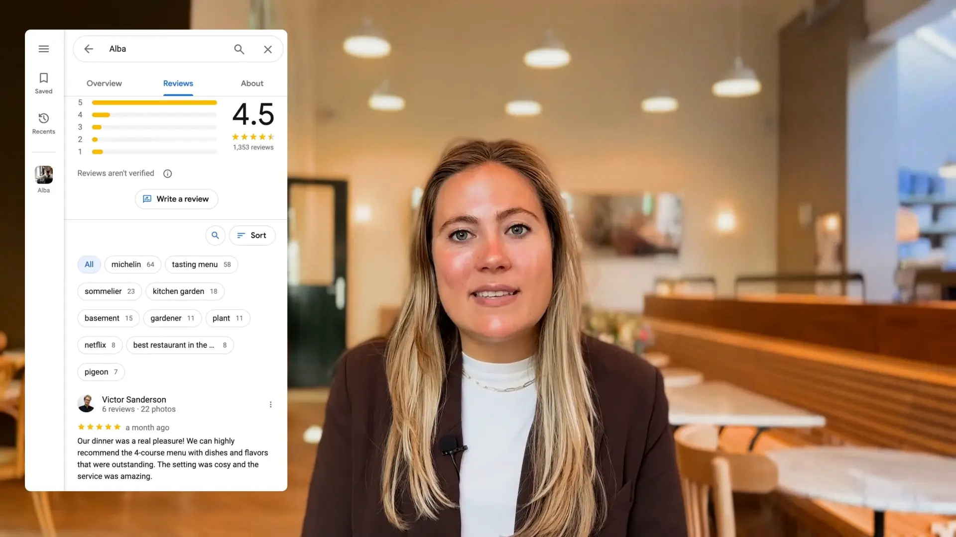 Product demo for published reviews. How can you publish reviews with ZenchefOS.