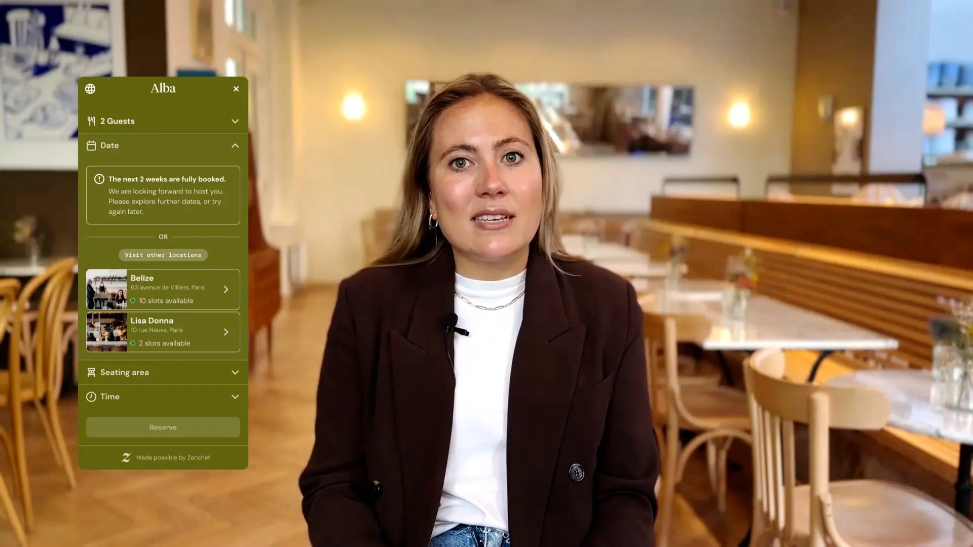 Product demo: Restaurant Suggestion solution. How to ensure your guests can easily make reservations across your locations. 