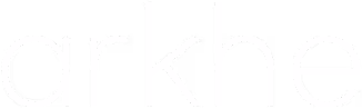 White lowercase text spelling 'arkhe' on a transparent background.