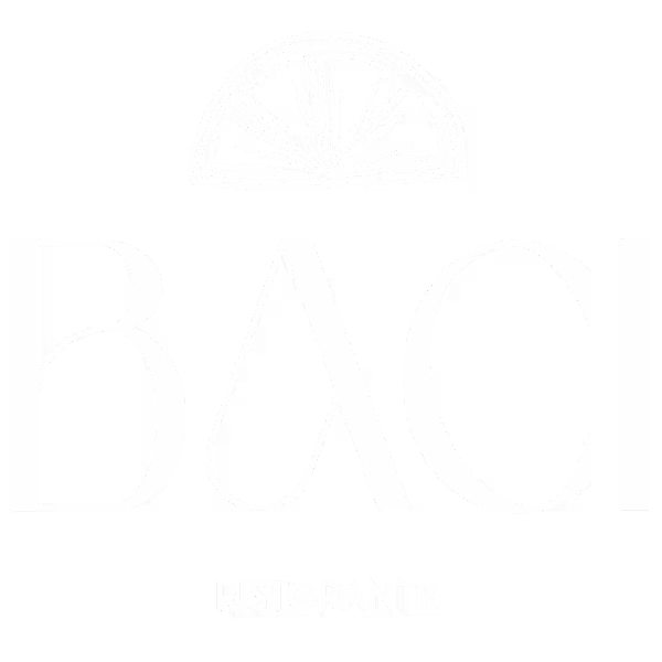 BACI logo with slice of citrus fruit above stylized text and word 'RISTORANTE' below.