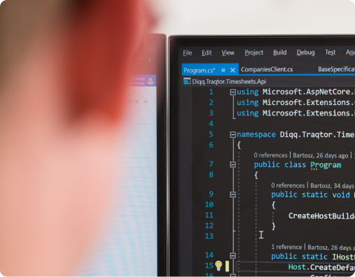 DIQQ, programmeercode op een scherm
