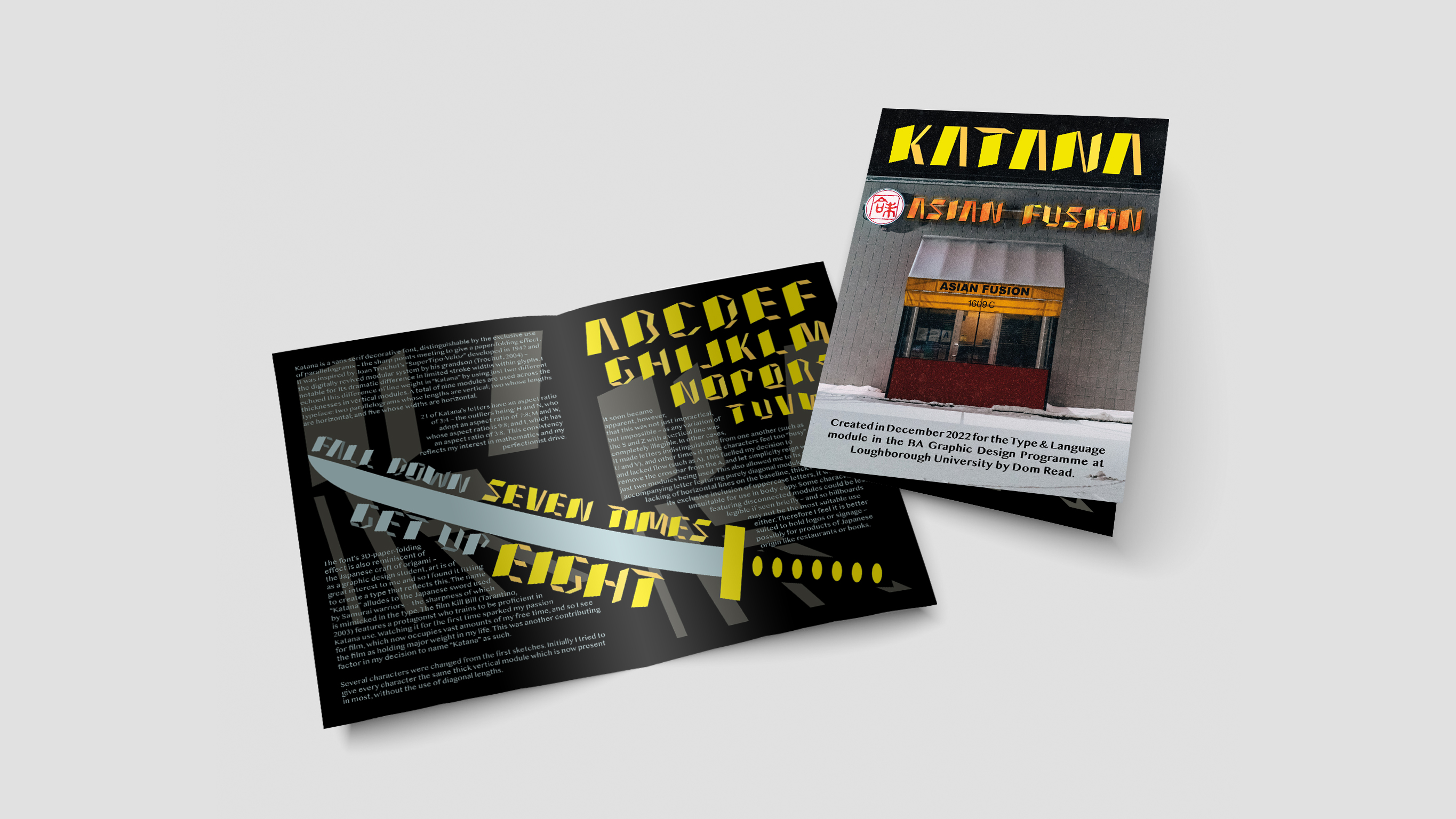 Specimen booklet mockup.