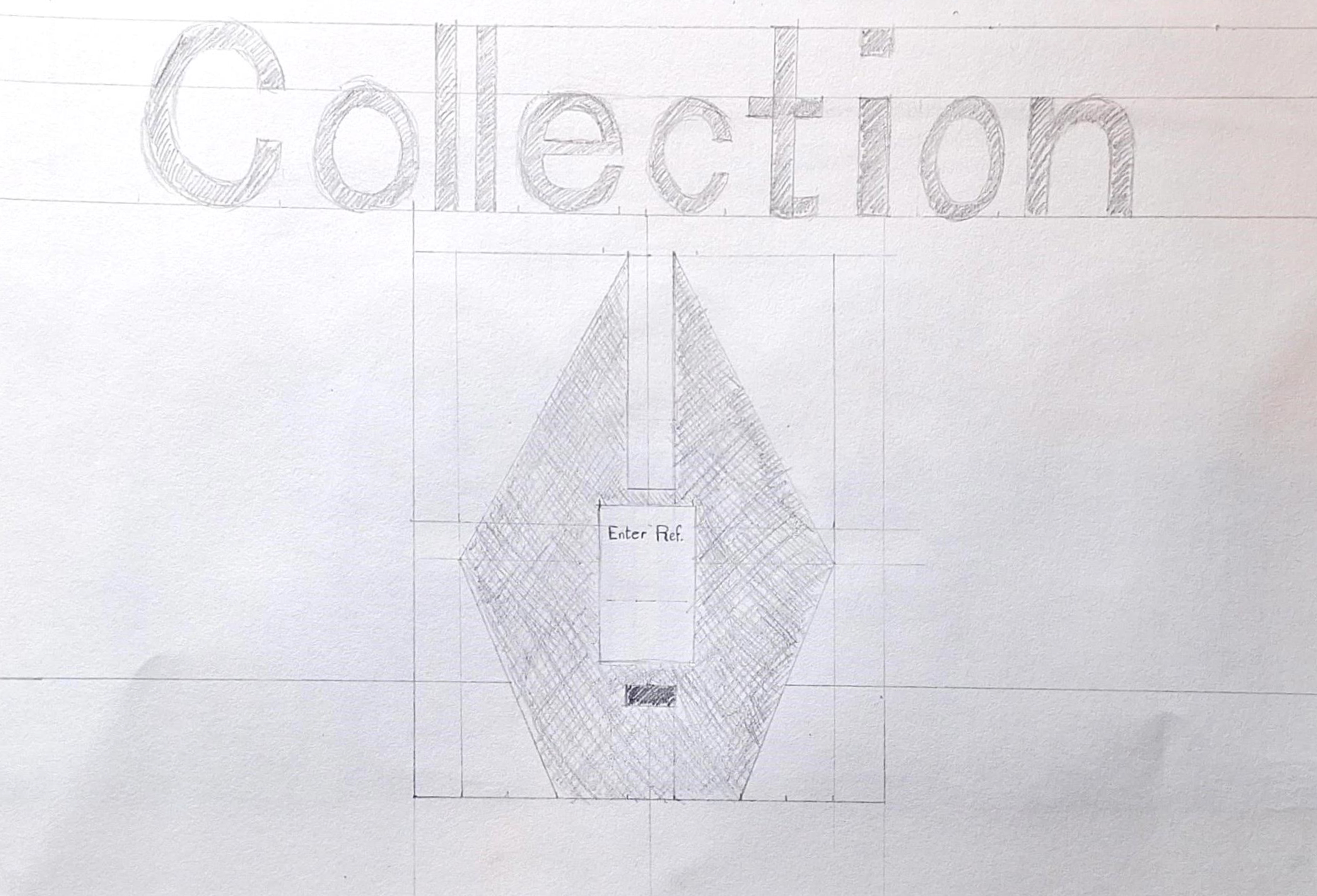 Sketch of kiosk at collection station.