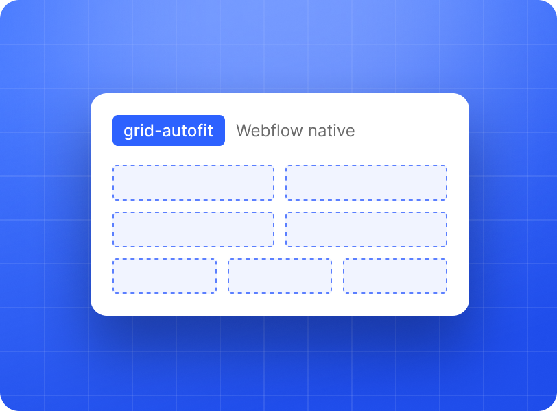 Grid autofit utility class in the Webflow Designer