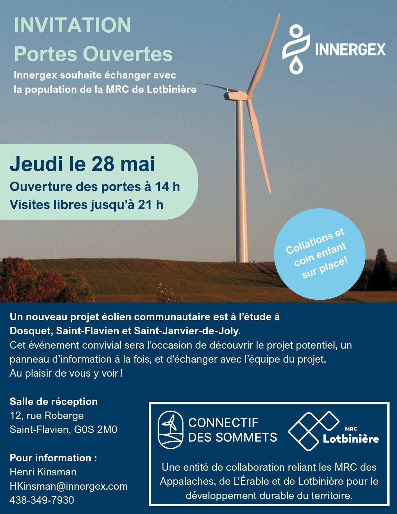 Portes ouvertes du projet de Lotbinière - Dosquet, Saint-Flavien, Saint-Janvier-de-Joly