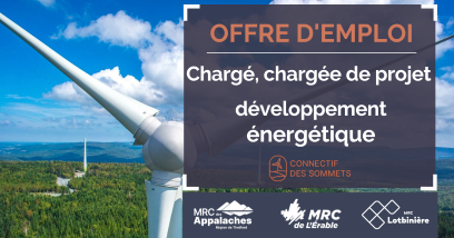 OFFRE D'EMPLOI | Chargé ou chargée de projet - développement énergétique