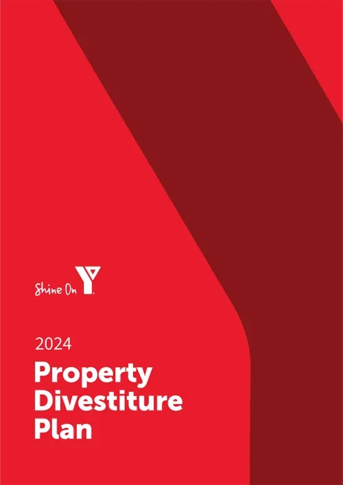 Graphic cover of YMCA 2024 Property Divestiture Plan.