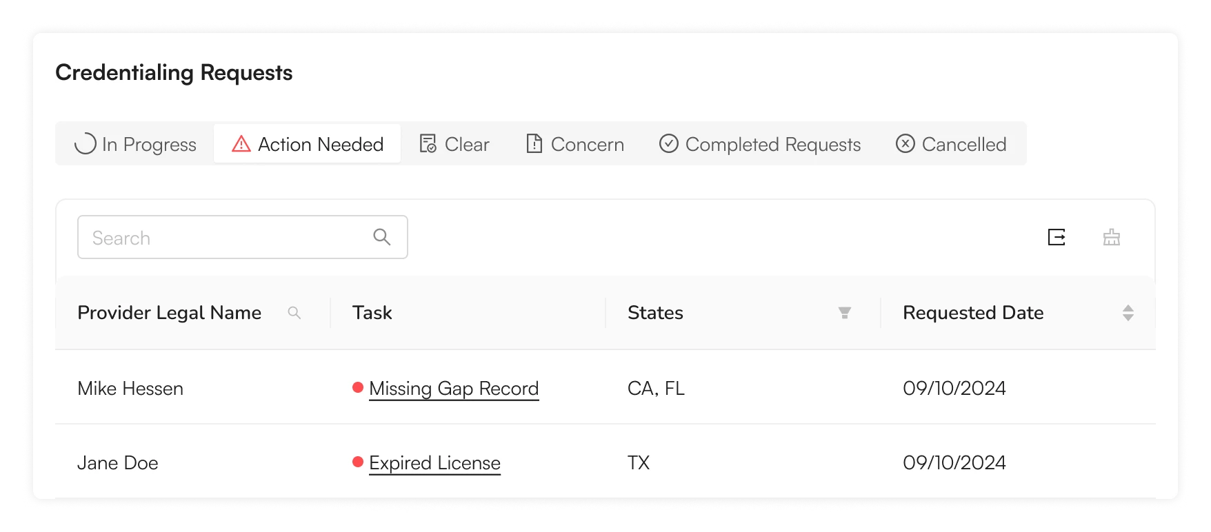 real time status tracking