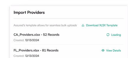 Flexible provider data collection