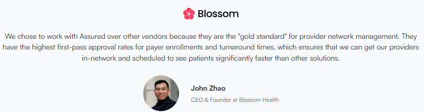 Assured blossom testimony