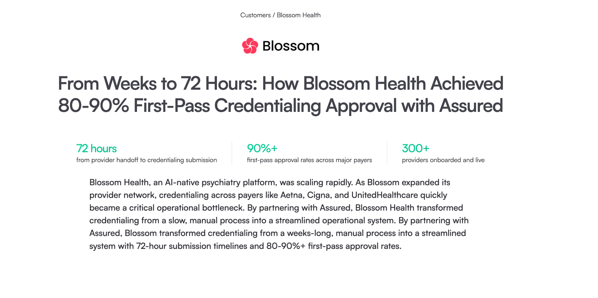 Blossom case study